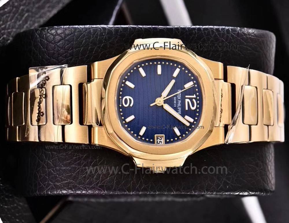 AAA Patek Philippe Nautilus Yellow Gold Blue Watch Swiss Quality